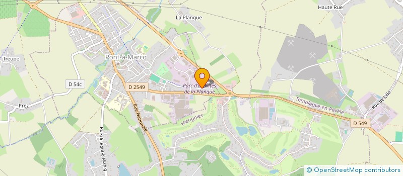 localisation de l'entreprise CONTROLE TECHNIQUE DELINSELLE  PONT-A-MARCQ