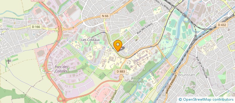 localisation de l'entreprise CONTROLE TECHNIQUE DES NATIONS à MULHOUSE