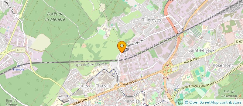 localisation de l'entreprise CONTROLE TECHNIQUE DES TILLEROYES à BESANCON