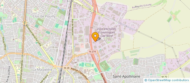 localisation de l'entreprise CONTROLE TECHNIQUE DIJON NORD  SAINT-APOLLINAIRE