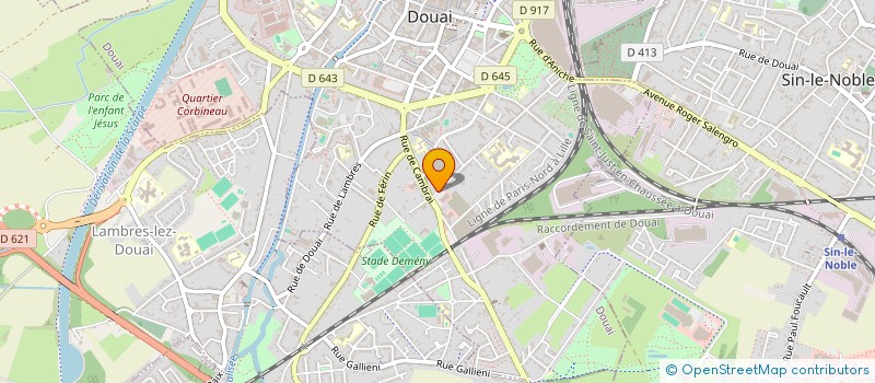 localisation de l'entreprise CONTROLE TECHNIQUE DOUAISIEN à DOUAI