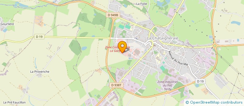 localisation de l'entreprise CONTROLE TECHNIQUE DU BOCAGE à LA CHATAIGNERAIE