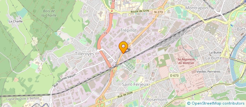 localisation de l'entreprise CONTROLE TECHNIQUE DU BOULEVARD à BESANCON