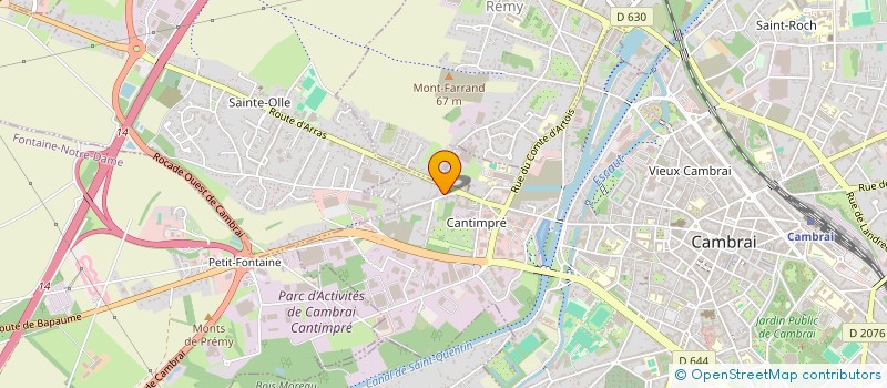 localisation de l'entreprise CONTROLE TECHNIQUE DU CAMBRESIS à CAMBRAI