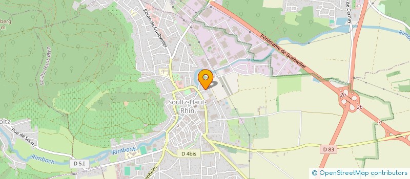 localisation de l'entreprise CONTROLE TECHNIQUE DU KALIGONE  KINGERSHEIM