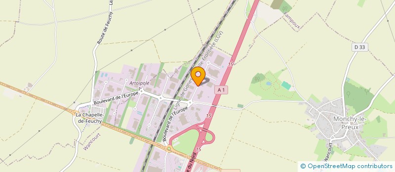 localisation de l'entreprise CONTROLE TECHNIQUE DU LITTORAL  MONCHY-LE-PREUX