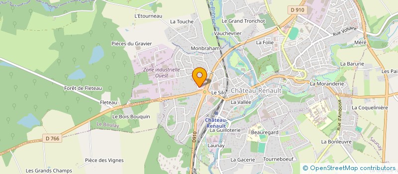 localisation de l'entreprise CONTROLE TECHNIQUE DU VAL DU LOIR  CHATEAU-RENAULT