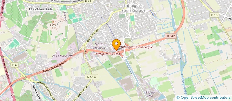 localisation de l'entreprise CONTROLE TECHNIQUE ENTRAIGUES  ENTRAIGUES-SUR-LA-SORGUE