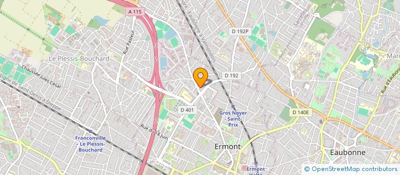 localisation de l'entreprise CONTROLE TECHNIQUE ERMONT  ERMONT