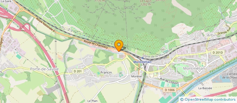 localisation de l'entreprise CONTROLE TECHNIQUE FRANCIN  PORTE-DE-SAVOIE