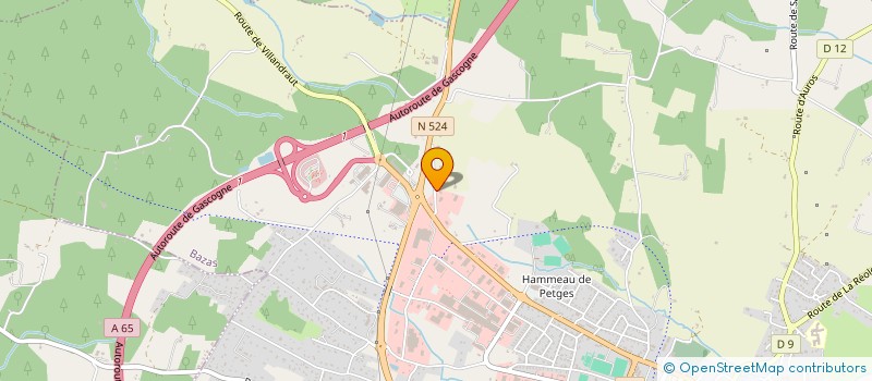 localisation de l'entreprise CONTROLE TECHNIQUE GIRONDIN  BAZAS