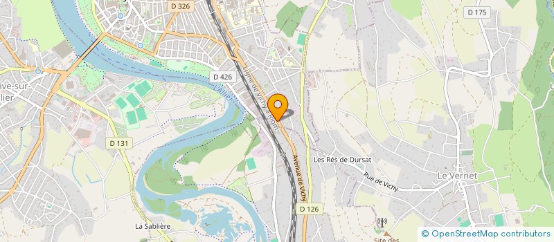 localisation de l'entreprise CONTROLE TECHNIQUE GOURBEYRE à VICHY