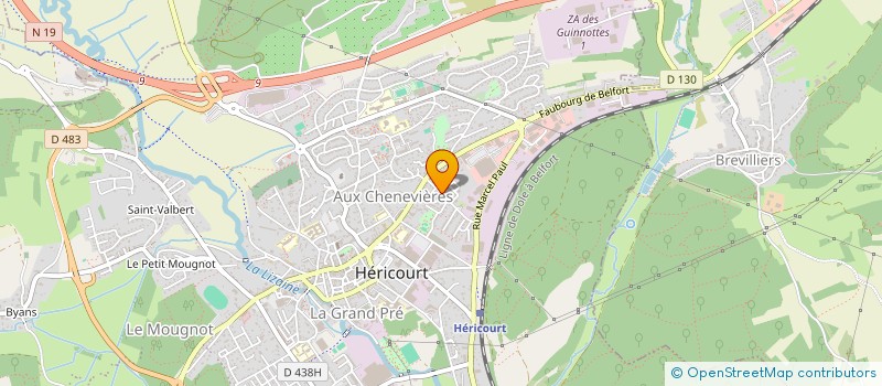 localisation de l'entreprise CONTROLE TECHNIQUE HERICOURTOIS à HERICOURT