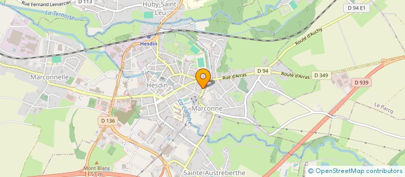 localisation de l'entreprise CONTROLE TECHNIQUE HESDINOIS  HESDIN