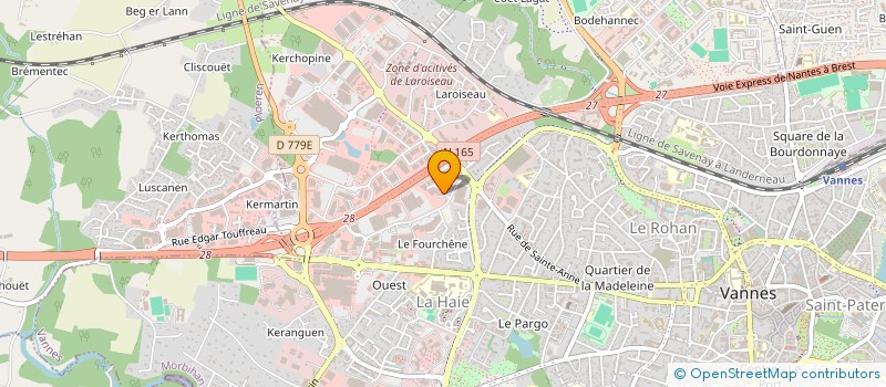 localisation de l'entreprise CONTROLE TECHNIQUE KERLANN à VANNES