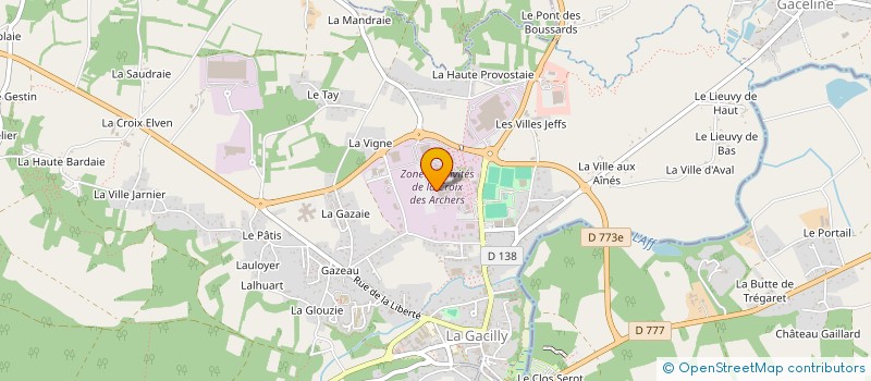 localisation de l'entreprise CONTROLE TECHNIQUE LA GACILLY  LA GACILLY