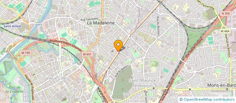 localisation de l'entreprise CONTROLE TECHNIQUE LES GEANTS à LA MADELEINE