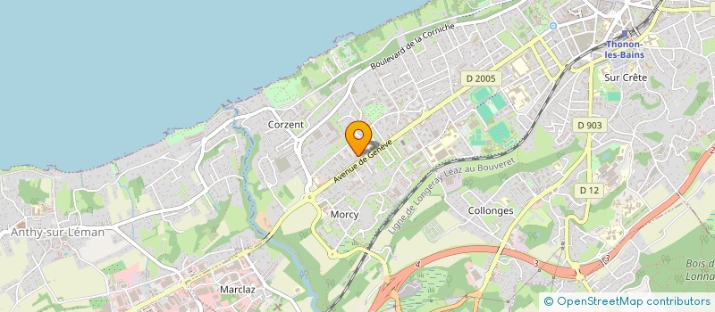 localisation de l'entreprise CONTROLE TECHNIQUE LM à THONON-LES-BAINS