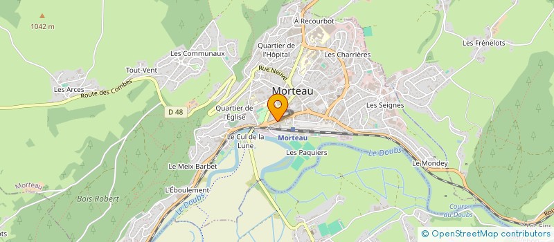localisation de l'entreprise CONTROLE TECHNIQUE MORTUACIEN à MORTEAU