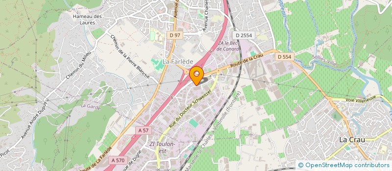 localisation de l'entreprise CONTROLE TECHNIQUE MOUTTET à LA FARLEDE