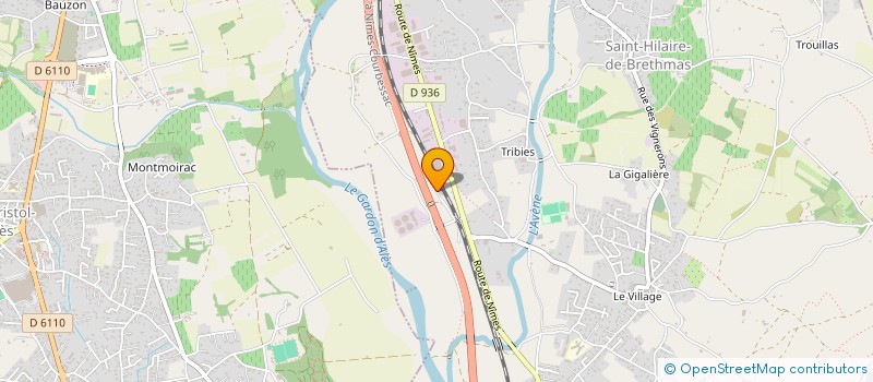 localisation de l'entreprise CONTROLE TECHNIQUE OCCITANIE  SAINT-HILAIRE-DE-BRETHMAS