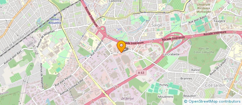 localisation de l'entreprise CONTROLE TECHNIQUE PESSAC  PESSAC