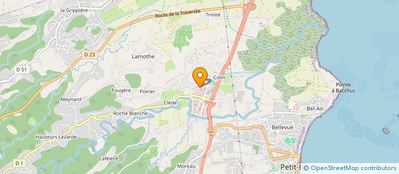 localisation de l'entreprise CONTROLE TECHNIQUE POUMAROUX  PETIT-BOURG