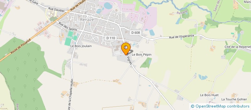 localisation de l'entreprise CONTROLE TECHNIQUE RENAZEEN  RENAZE