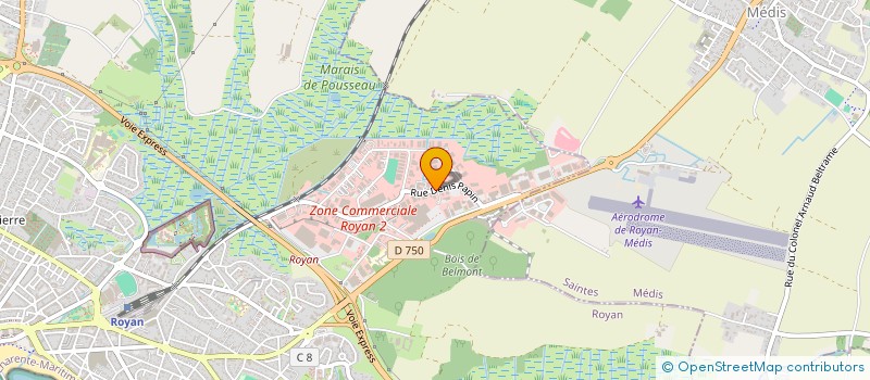 localisation de l'entreprise CONTROLE TECHNIQUE ROYANNAIS  ROYAN