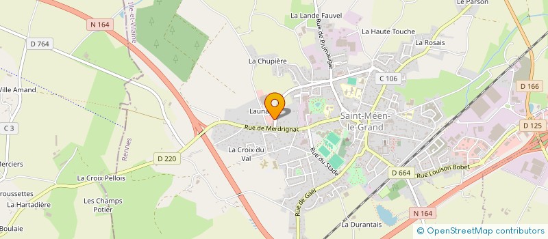 localisation de l'entreprise CONTROLE TECHNIQUE SEBASTIEN TOURBIER  SAINT-MEEN-LE-GRAND