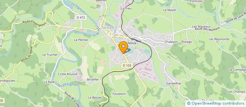 localisation de l'entreprise CONTROLE TECHNIQUE TENCOIS à TENCE