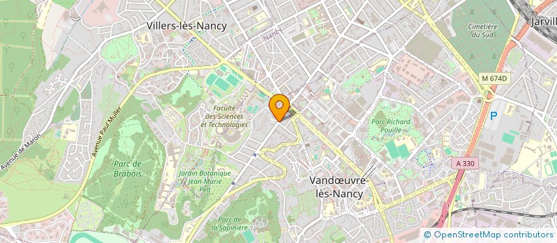 localisation de l'entreprise CONTROLE TECHNIQUE VANDOEUVRE  VANDUVRE-LES-NANCY
