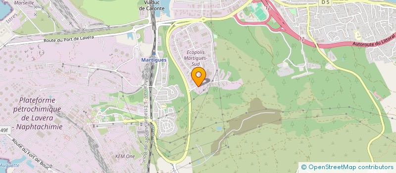 localisation de l'entreprise CONTROLES INDUSTRIELS DE L'ETANG à MARTIGUES
