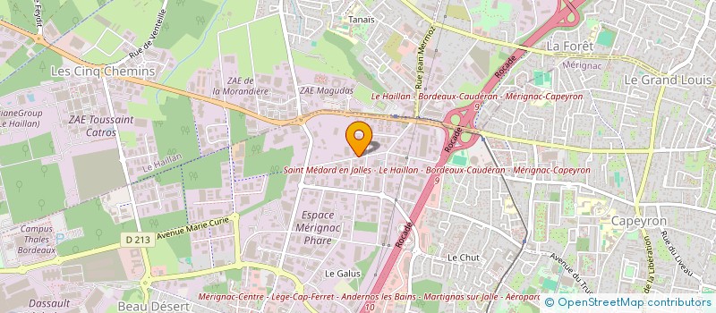 localisation de l'entreprise COOK PROD' ATTITUDE à MERIGNAC