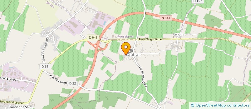 localisation de l'entreprise COOKIE DIT OUI à TRIAC-LAUTRAIT