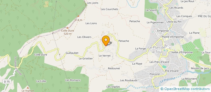 localisation de l'entreprise COOL PLACES  LE PLAN-DE-LA-TOUR