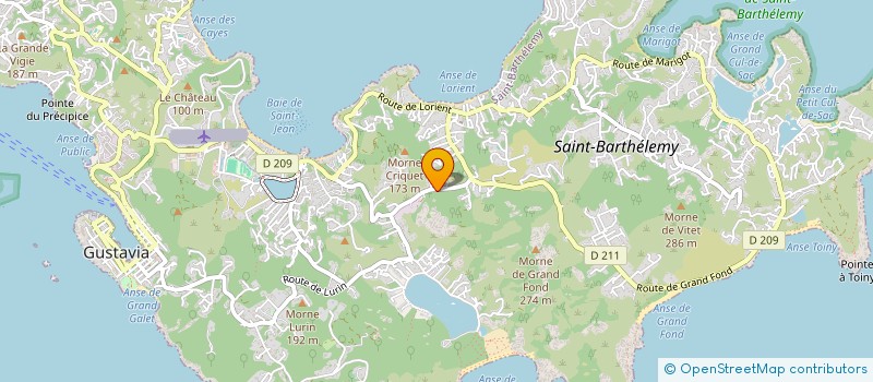 localisation de l'entreprise COOL TECH CARAIBES à SAINT-BARTHELEMY