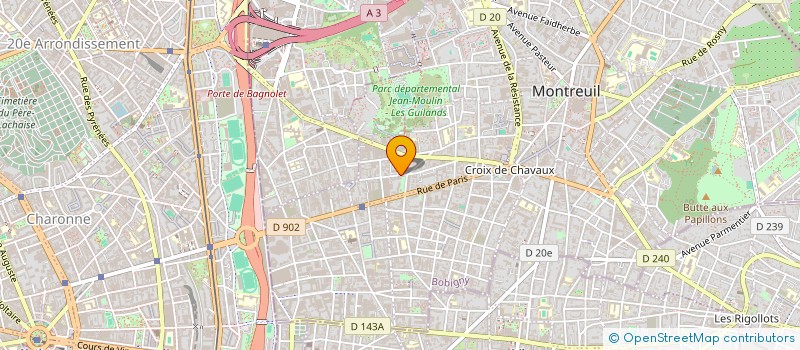 localisation de l'entreprise COOLING à MONTREUIL