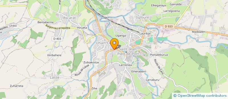 localisation de l'entreprise COOP à UHART-CIZE