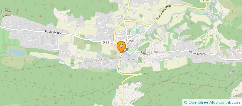 localisation de l'entreprise COOP 83 à LE VAL