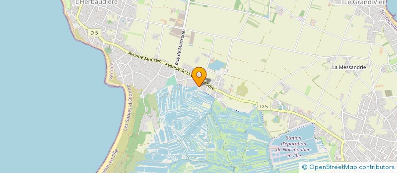 localisation de l'entreprise COOP AGRIC PRODUCTEURS DE NOIRMOUTIER à NOIRMOUTIER-EN-L'ILE