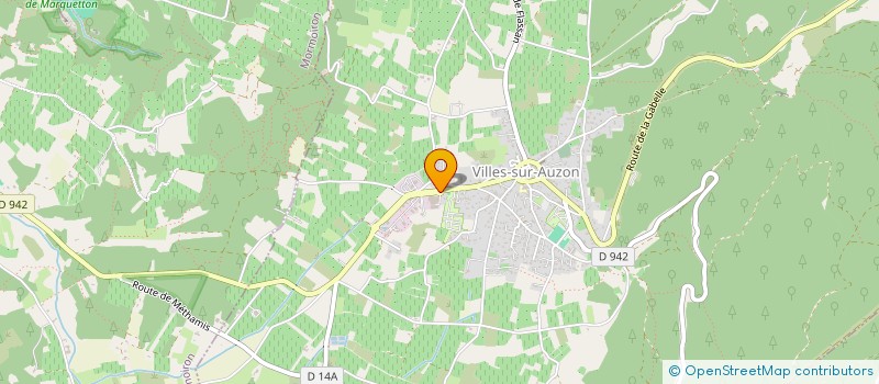 localisation de l'entreprise COOP AGRICOLE DE VINIFICATION à VILLES-SUR-AUZON