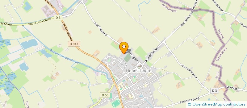 localisation de l'entreprise COOP'ALIM  HONDSCHOOTE