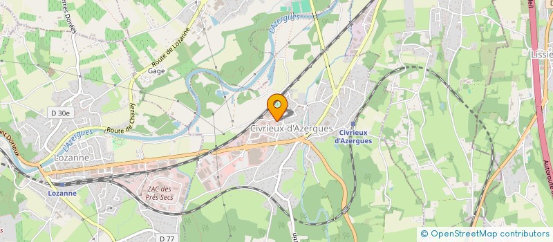 localisation de l'entreprise COOP ANIMAL à CIVRIEUX-D'AZERGUES