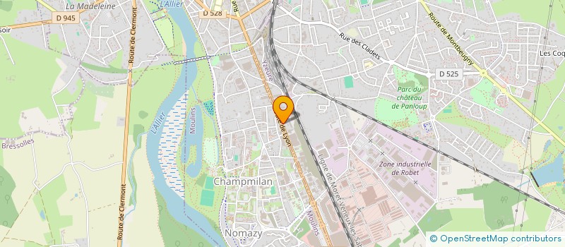 localisation de l'entreprise COOP ARTISANALE BATIMENT BOURB  YZEURE