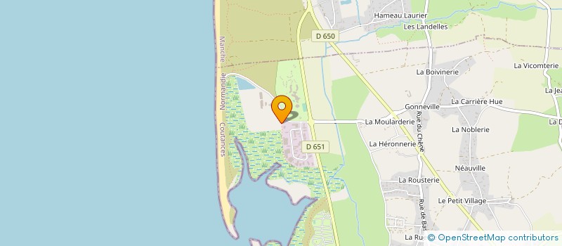 localisation de l'entreprise COOP AVITAILLEMENT OUEST COTENTIN à BLAINVILLE-SUR-MER