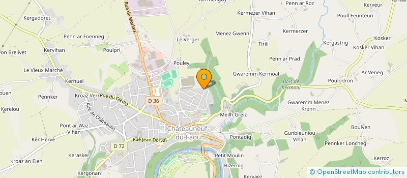 localisation de l'entreprise COOP ELEVEURS LAPINS FINISTERE à CHATEAUNEUF-DU-FAOU