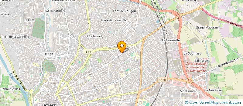 localisation de l'entreprise COOP EUROPE NETTOYAGE à BEZIERS