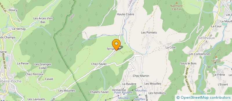 localisation de l'entreprise COOP LAITIERE DE TERRAMONT à BELLEVAUX