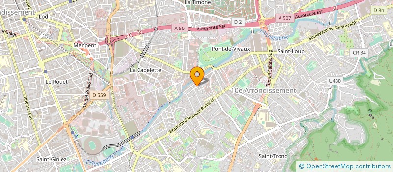 localisation de l'entreprise COOP OUV SUD EST BAT ET T P à MARSEILLE